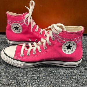Pink High Top Converse W/Embroidery at The Top, Wo 10.5, NWOT J67799